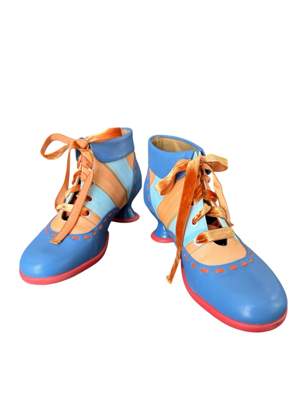 John Fluevog Enneagram Investigator Lace Up Ankle Boot Size 10 Discontinued - Picture 1 of 11